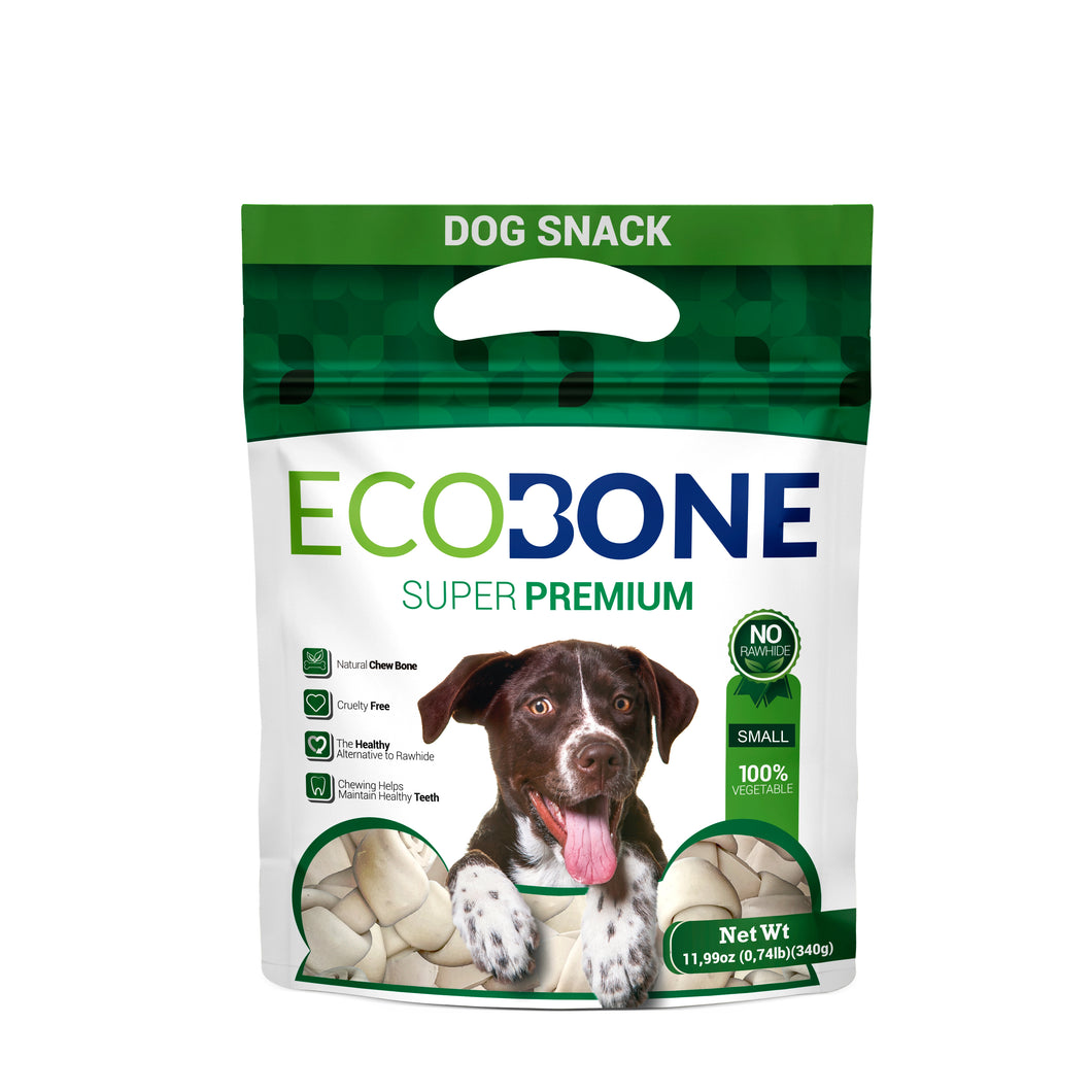 Ecobone SMALL Vegetal Chew BONES, 11.99oz/340g (3-4 inches - 7 Count)