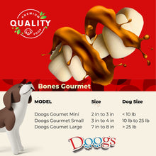 Load image into Gallery viewer, Doogs Gourmet SMALL BONES by Ecobone, Mini No Rawhide. Irresistible Cover. Beef Flavor 3-4 in - 2 Count (80g/2.82 oz)…
