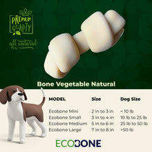 Load image into Gallery viewer, Ecobone Vegetal MINI BONE (2 -3 inches) for Dogs, Rawhide-Free, Net Weight 2.1 Oz (60g)
