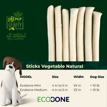 Load image into Gallery viewer, Ecobone MEDIUM Vegetal STICKS, Rawhide Alternative for Dogs, Highly Disgestible 11.99oz/340g (12 Count)
