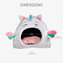 Load image into Gallery viewer, Creative Pets Unicorn Pet House, Dog Cats Bed, Comfortable Material, Small Dogs and Cats, Cute Pet House, Indoor Pet House Bed, Warm Cat Bed, Cute Funny Pet Bed.
